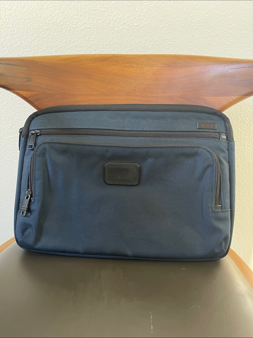 Tumi Navy and Black Laptop Briefcase Organizer
